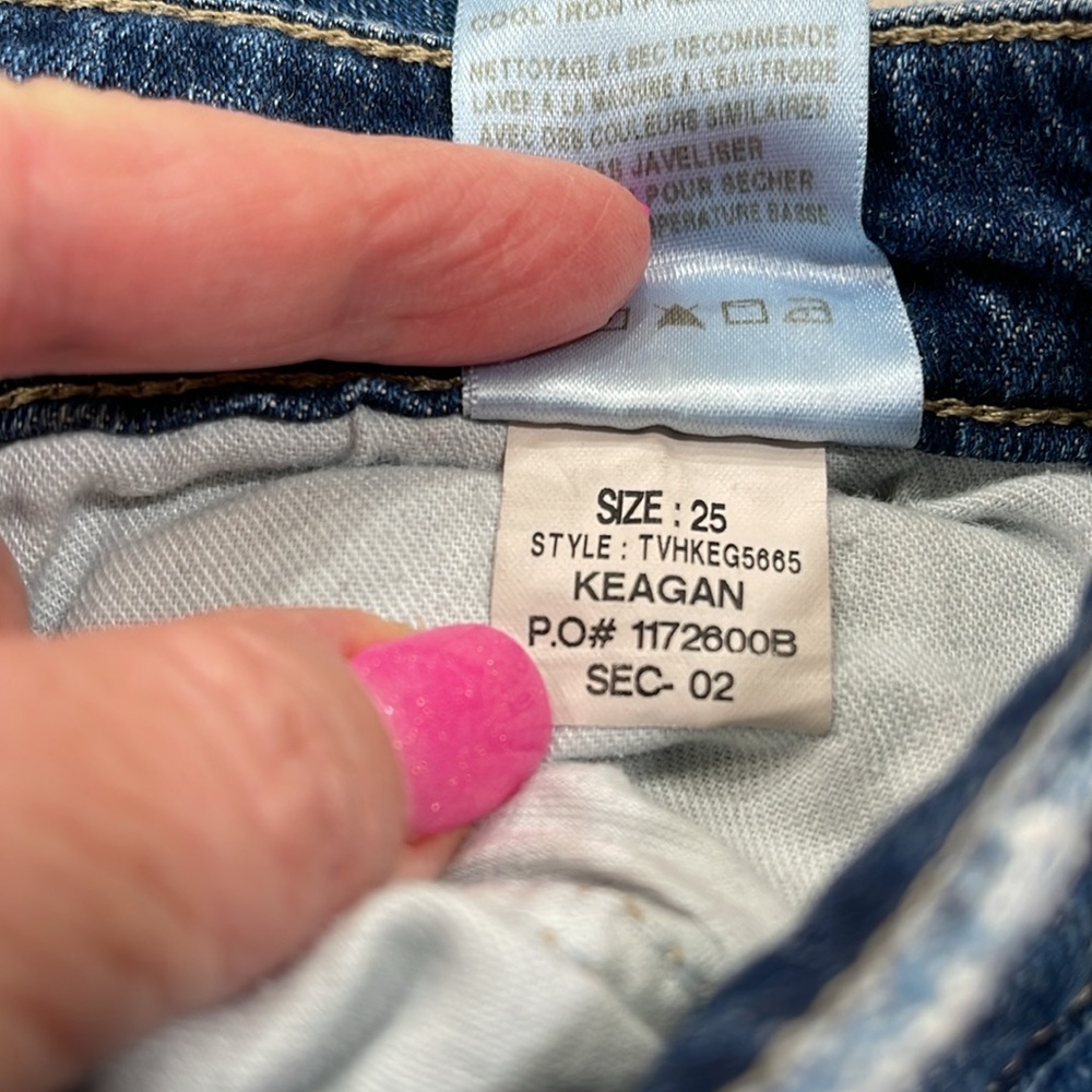 JOE’S “KEAGAN” FADED BLUE DISTRESSED SKINNY ANKLE JEANS SIZE 25 - Picture 10 of 12